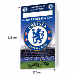 Chelsea FC Certificate Birthday Card