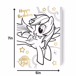 My Little Pony Colour in Birthday Card