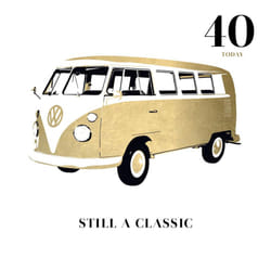 Volkswagen Campervan Age 40 Birthday Card