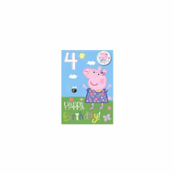 Peppa Pig Age 4 Birthday Card