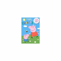 Peppa Pig Happy Birthday Card & Badge