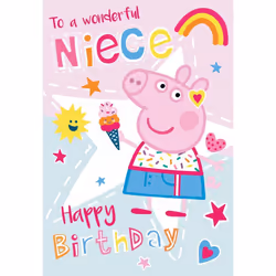 Peppa Pig Niece Birthday Card