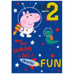 Peppa Pig Age 2 Birthday Card