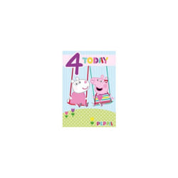 Peppa Pig Age 4 Birthday Card