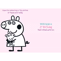 Peppa Pig Age 3 Birthday Card