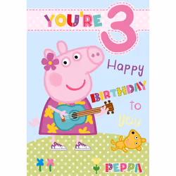 Peppa Pig Age 3 Birthday Card