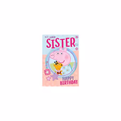 Peppa Pig Sister Birthday Card