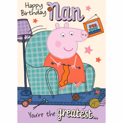 Peppa Pig Birthday Card, Happy Birthday Nan