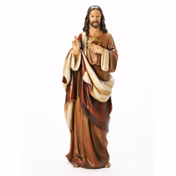 Joseph's Studio by Roman - Sacred Heart of Jesus Figure  for 18"" Scale Renaissance Collection  18"" H  Resin and Stone  Reli ...