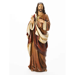 Joseph's Studio by Roman - Sacred Heart of Jesus Figure  for 18"" Scale Renaissance Collection  18"" H  Resin and Stone  Religious Gift  Dec