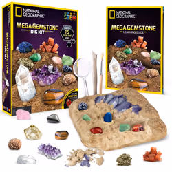 Mega Gemstone Dig Kit â Dig Up 15 Real Gems, STEM Science & Educational Toys make Great Kids Activities, STEM Gift for Girl ...