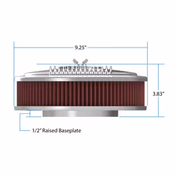 Holley 120-401: Oval Air Cleaner  Finned