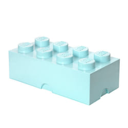 Room Copenhagen  LEGO Brick Box Stackable Storage Containers - Organizational Building Blocks - 19.69 x 9.84 x 7.09 Inches - Brick 8  Aqua