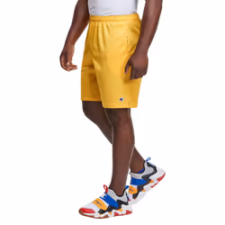 Champion mens 9"""" Mesh Short  C Logo Short  Team Gold  Small US