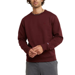 Champion Mens Sweatshirt  Powerblend  Fleece Crewneck (Reg. Big & Tall) Sports-fan-sweatshirts  Maroon C Logo  Large US