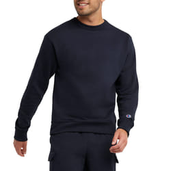 Champion Mens Sweatshirt  Powerblend  Fleece Crewneck (Reg. Big & Tall) Sports-fan-sweatshirts  Navy C Logo  Large US