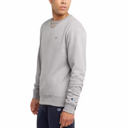 Champion Mens Sweatshirt  Powerblend  Fleece Crewneck For (Reg. Big & Tall) Sports-fan-sweatshirts  Oxford Gray C Logo  Large US