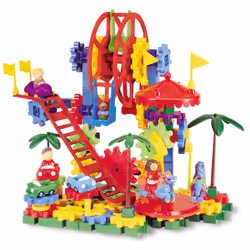Learning Resources Gears! Gears! Gears! Dizzy Fun Land  Motorized Gears Toy Set  Gears for Kids  Engineering for Kids  Puzzle  120 Pieces  Ages 5+