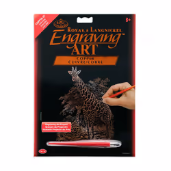 Royal & Langnickel Copper Foil Engraving Art Kit 8""X10""-Giraffe & Ba
