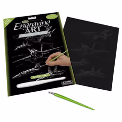 Royal & Langnickel Silver Engraving Art A4 Size Jet Planes Designed Painting Set