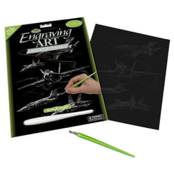 Royal & Langnickel Silver Engraving Art A4 Size Jet Planes Designed Painting Set