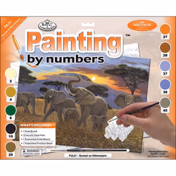 Royal & Langnickel PJL21 Sunset on Kilimanjaro Painting by Numbers Kit
