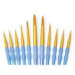 Royal and Langnickel Crafter's Choice Round Taklon Variety Brush Set - Gold (Pack of 11)