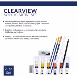 Royal & Langnickel Essentials Clear View Acrylic Painting Set  Small