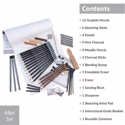 Royal & Langnickel Essentials ClearView Sketching Art Set  44pc