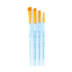 Royal Brush  4Pc Golden Taklon Angular Brush Set