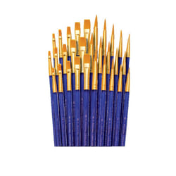 Royal Brush Gold Taklon Brushes Set of 30