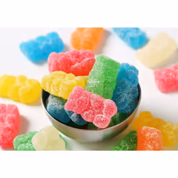 Better Kitchen Products 3 Piece 50 Cavity Silicone Gummy Bear Molds with 3 Matching Droppers Aqua Red and Yellow
