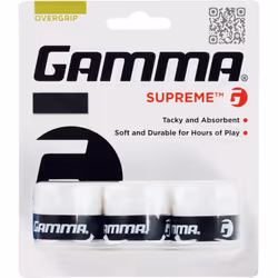 GAMMA AGSO10 Supreme Overgrip White  3 pack