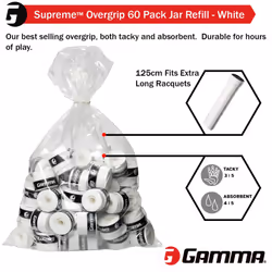 GAMMA AGSO10 Supreme Overgrip White  3 pack