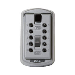 Kidde AccessPoint 001170 KeySafe Original Slimline Push Button Combination Permanent Key Lock Box 2-Key Titanium Gray