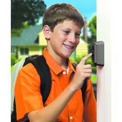 Kidde AccessPoint 001170 KeySafe Original Slimline Push Button Combination Permanent Key Lock Box 2-Key Titanium Gray