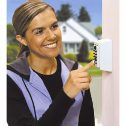 Kidde AccessPoint 001408 KeySafe Original Push Button Combination Permanent Key Lock Box  5-Key  White