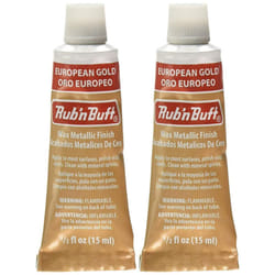 AMACO - Rub 'n Buff Wax Metallic Finish  (European Gold)  (0.5-Fluid Ounce) (2-Pack)