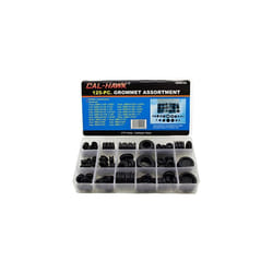Cal-Hawk AZGA125 Rubber Grommet Assortment Set, Black