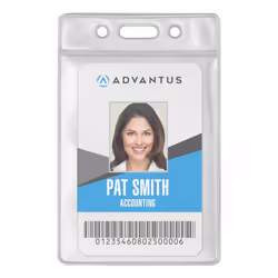 ADVANTUS 75684, Badge holder, Portrait, Vinyl, Transparent, 6 cm, 8.9 cm