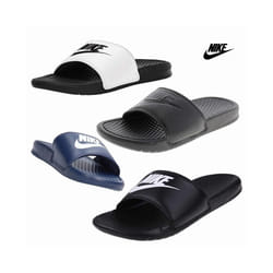 Nike Benassi JDI Men's Flip Flops Athletic Sliders - Black Black Black, Men's UK SIZE 8