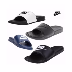 Nike Benassi JDI Men's Flip Flops Athletic Sliders - Black Black Black, Men's UK SIZE 10