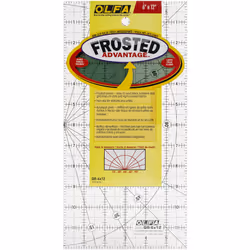 OLFA 1071819 QR-6x12 6-Inch x 12-Inch Frosted Advantage Acrylic Ruler