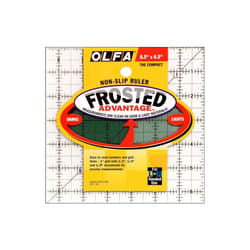 Olfa Frosted Advantage Non-Slip Ruler The Compact-6-1/2x6-1/2