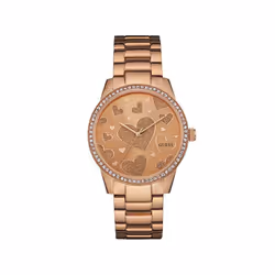 Guess W0699L3 Heart Love Rose Gold Ladies Watch