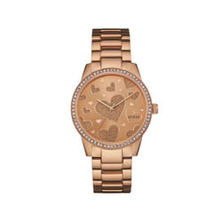 Guess W0699L3 Heart Love Rose Gold Ladies Watch