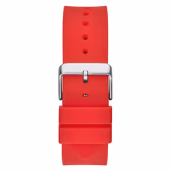 GUESS Men's Polycarbonate Quartz Watch with Silicone Strap  Red  24 (Model: GW0203G5)
