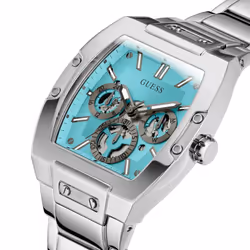Guess Mens Silver Tone Multi-function Watch