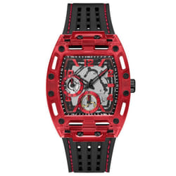 Guess Mens Black Red Multi-function Watch