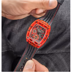 Guess Mens Black Red Multi-function Watch